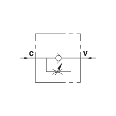 ZAWÓR HYDRAULICZNY DŁAWIĄCO-ZWROTNY VRF 3/8